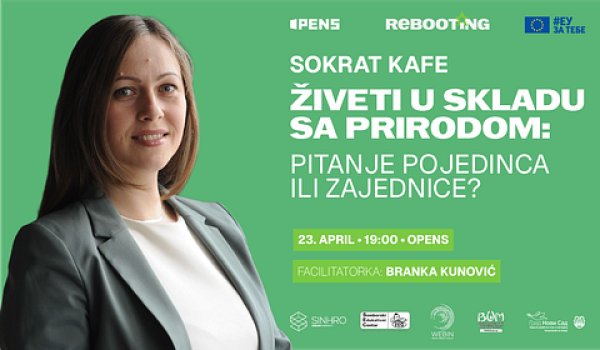 Sokrat kafe, april, najava